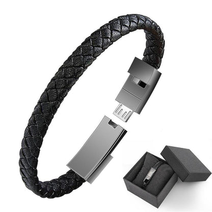 USB Bracelet Charger – Leather Design